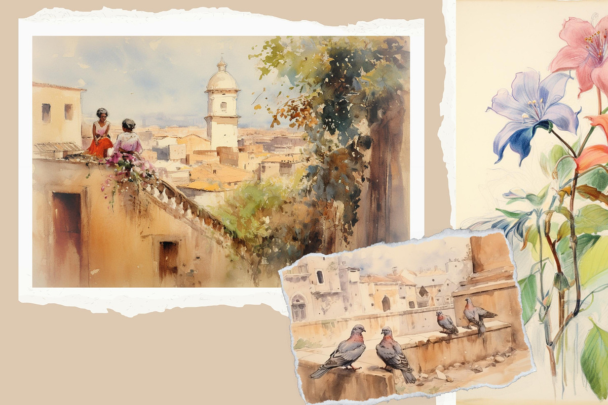 Roman holidays. Big set., an Object Illustration by DariKa (Photo 3 of 13)
