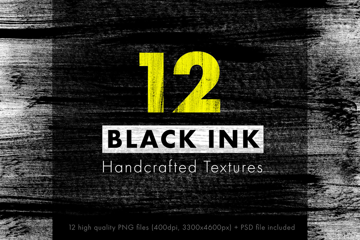 12 BLACK INK Handcrafted Textures, a Texture Graphic by BooTique (Photo 1 of 6)