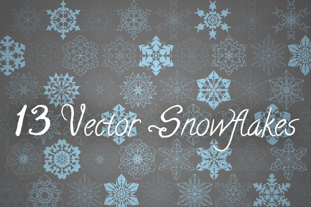 Vector Snowflakes, an Object Graphic by Ferntale Art & Design (Photo 1 of 3)