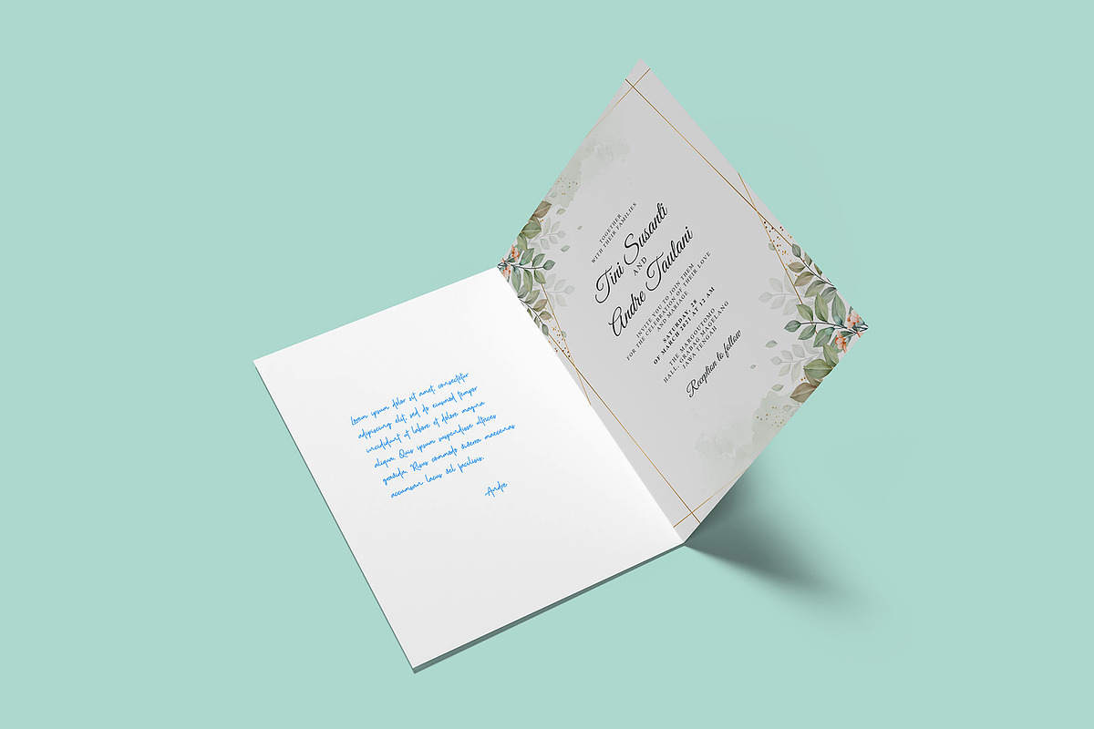 Invitation & Greeting Card Mockup, an Advertising Mockup by Illusiongraphic (Photo 4 of 27)