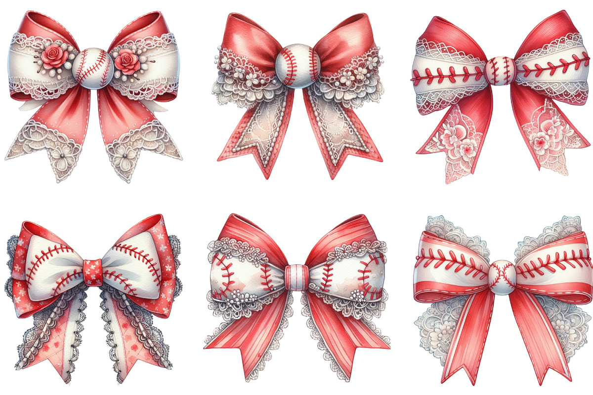 Baseball Mom Coquette Bow, an Illustration by DreamArtGraphic (Photo 2 of 4)