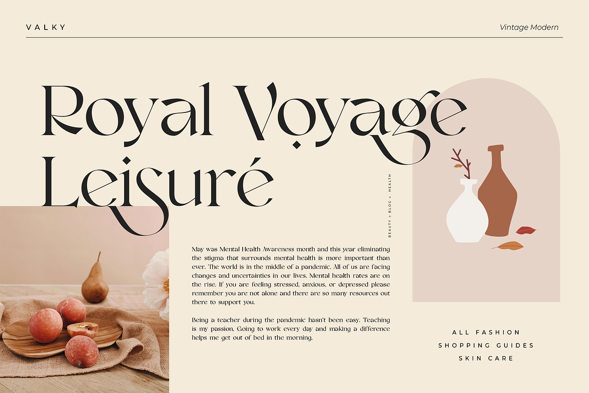 Valky Classic Modern Typeface, a Serif Font by Kaligra.co (Photo 14 of 30)