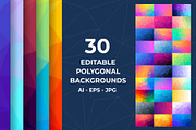 30 Vector Low Poly Backgrounds, a Background Graphic by Rosa Puchalt (Thumbnail 3 of 3)