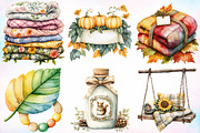 Watercolor Autumn Baby Shower, a Seasonal Illustration by Canvas Craft (Thumbnail 4 of 8)