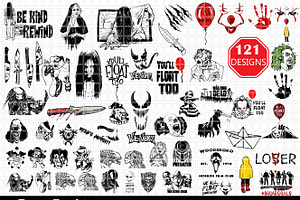 121 Horror Scary Movie SVG Bundle