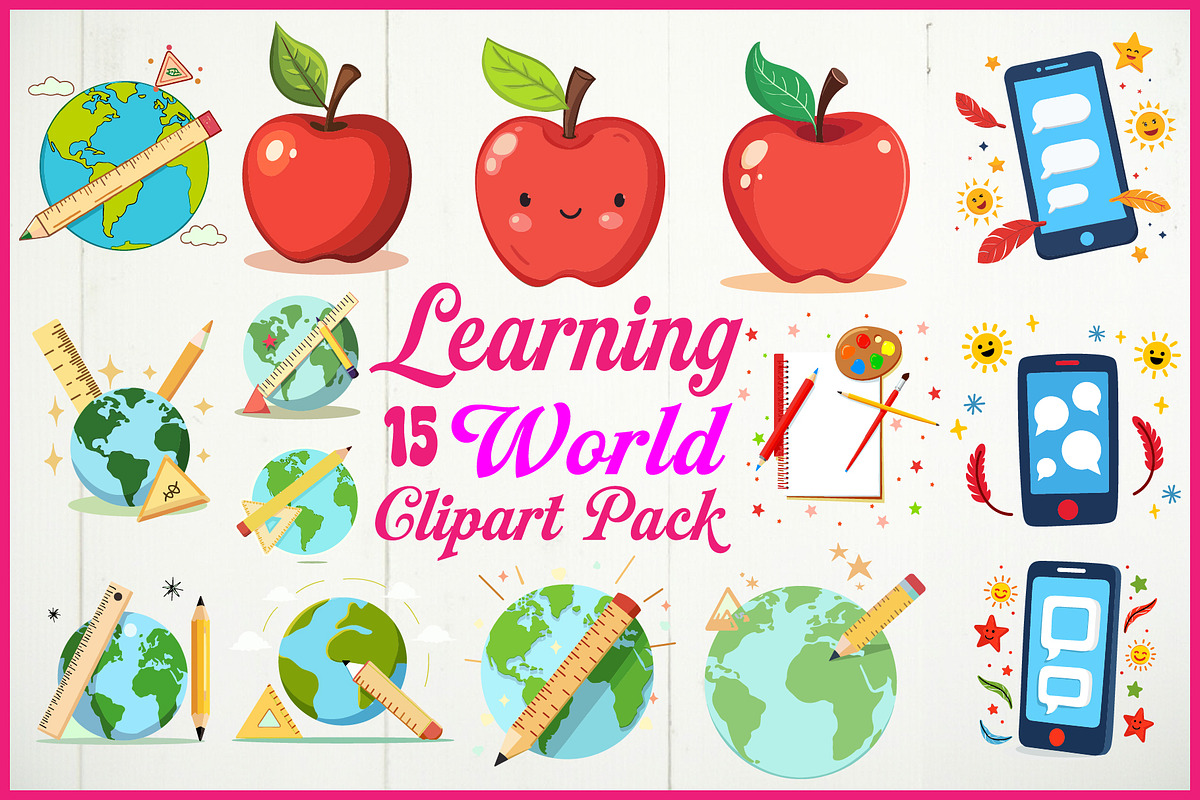 Learning World Clipart Pack, an Object Graphic by Designs_River (Photo 1 of 16)