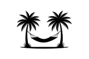 Palm Tree Hammock Silhouette Bundle, an Object Graphic by jahid234 (Thumbnail 5 of 30)