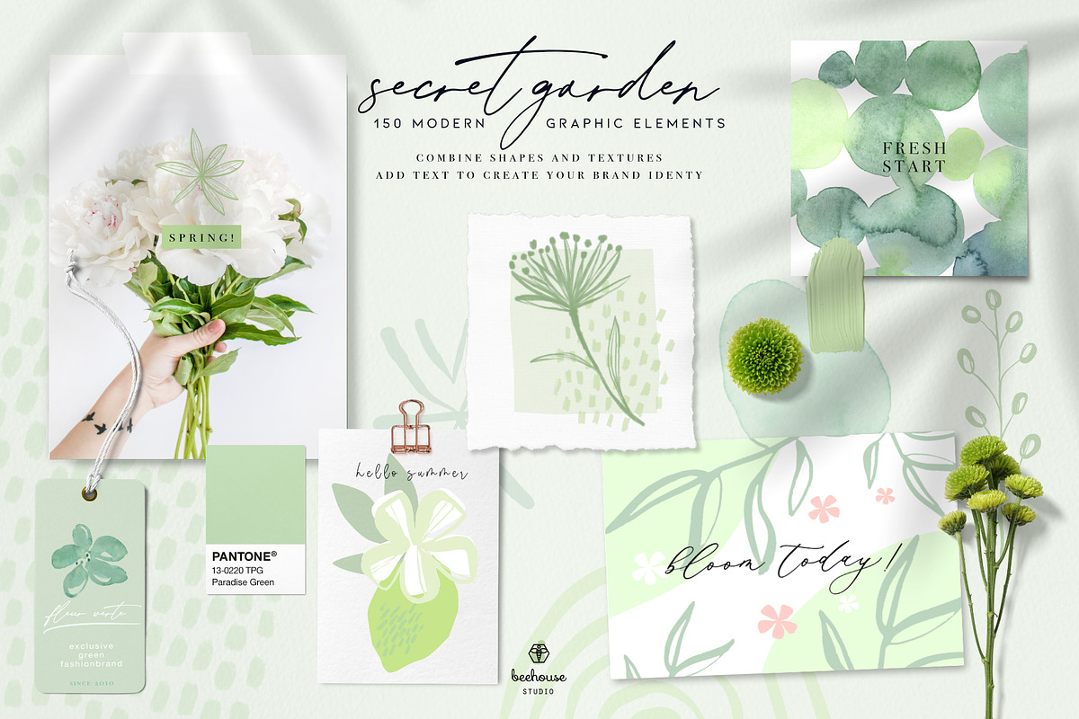 Modern Abstract Graphic Clipart, a Decorative Illustration by beehouse studio (Photo 3 of 13)