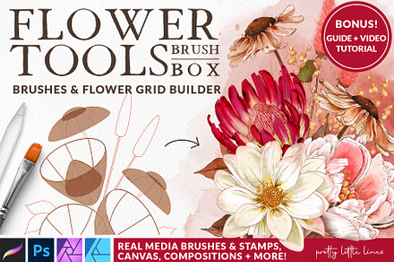 Flower Tools Brush Box, a Brush Add-On by Pretty Little Lines