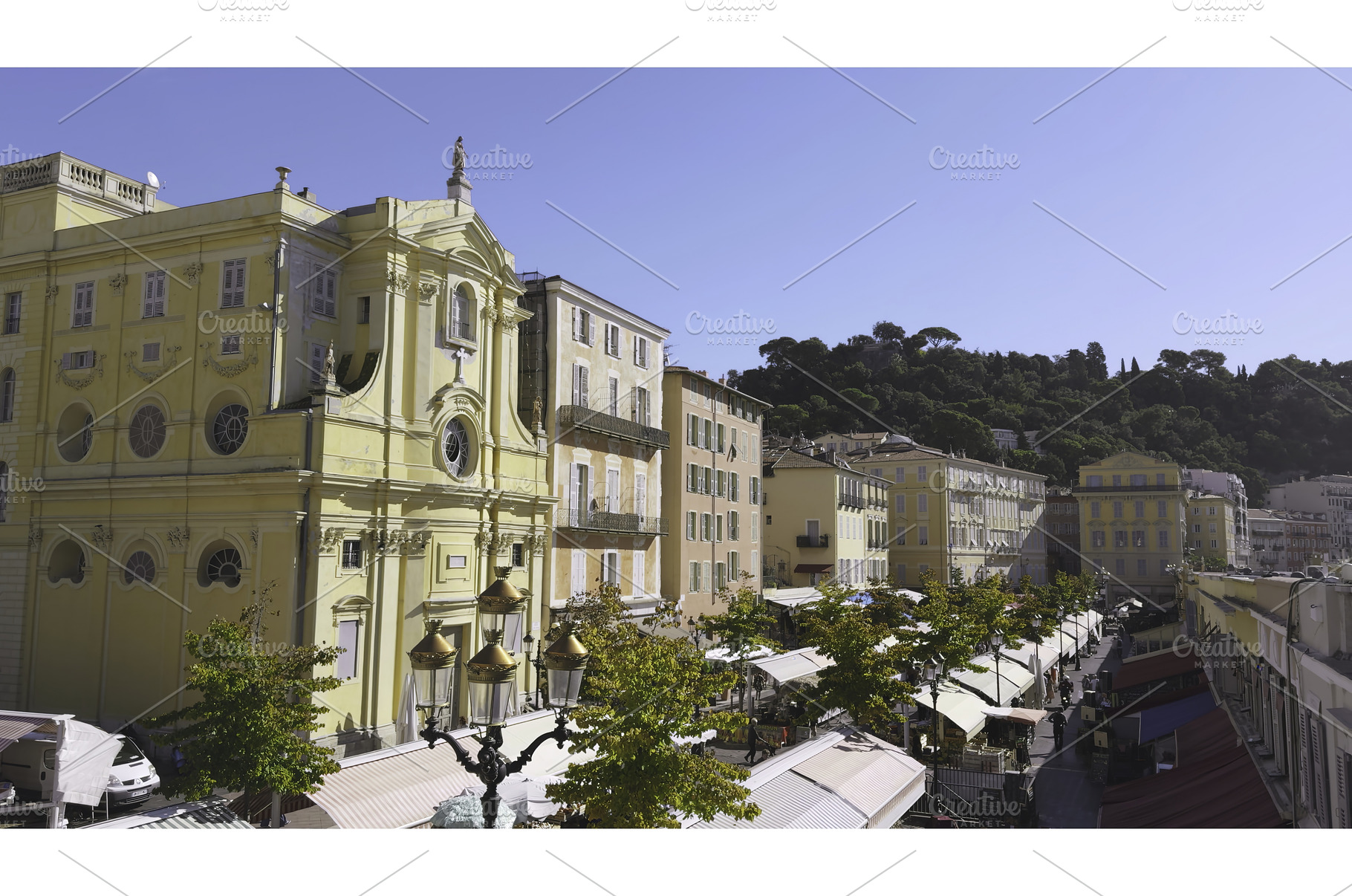 Cours saleya market and chapelle de, an Architecture Photo by Media Whale Stock
