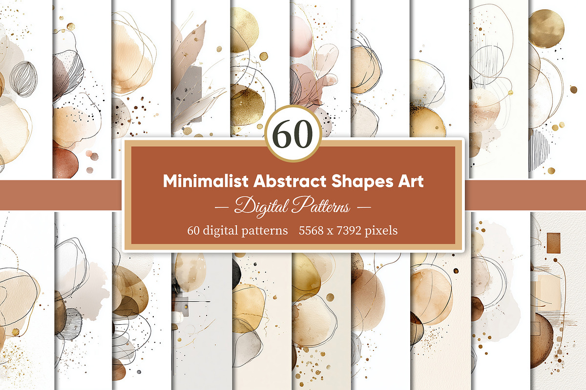 Minimalist Abstract Shapes Art, a Decorative Illustration by Housui Patterns (Photo 1 of 17)