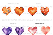 Heart Shapes Clipart, Red Heart PNG, a Decorative Illustration by BrushstrokeArtGB (Thumbnail 6 of 9)