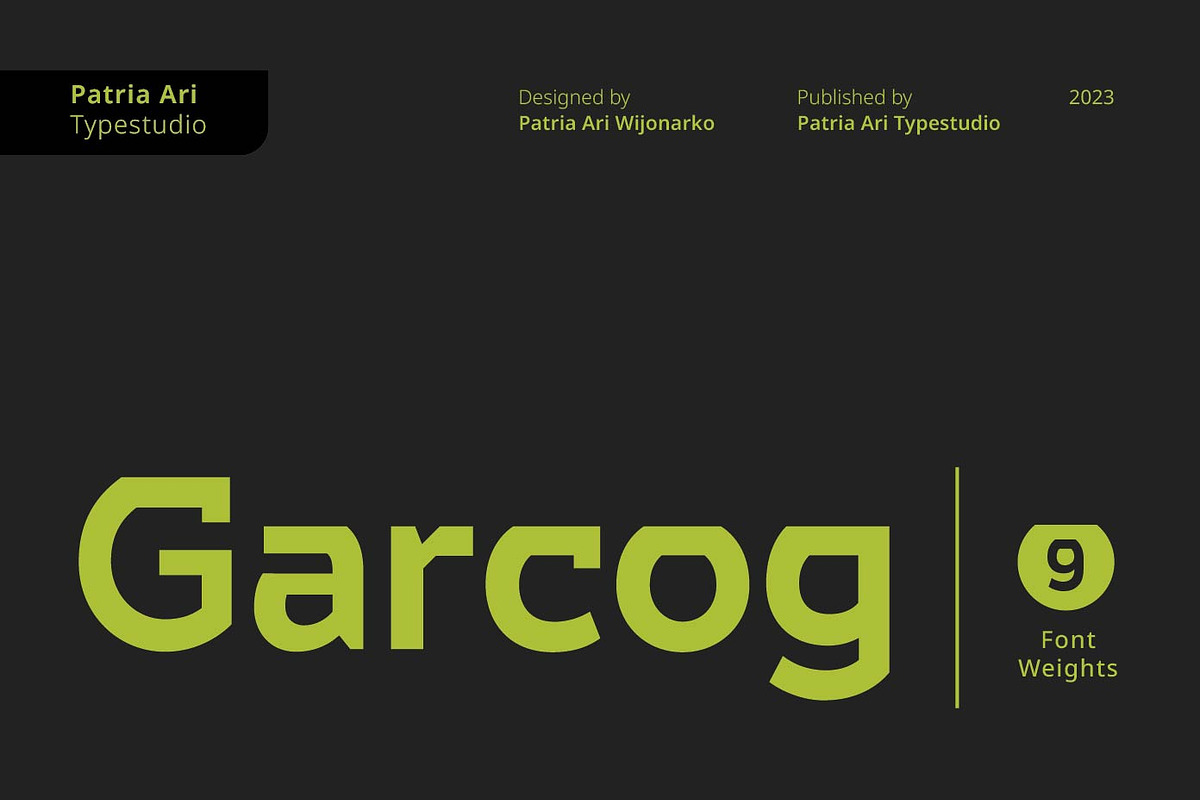 Garcog Modern Sans Font, a Sans Serif Font by Patria Ari (P4tcreativa) (Photo 1 of 11)