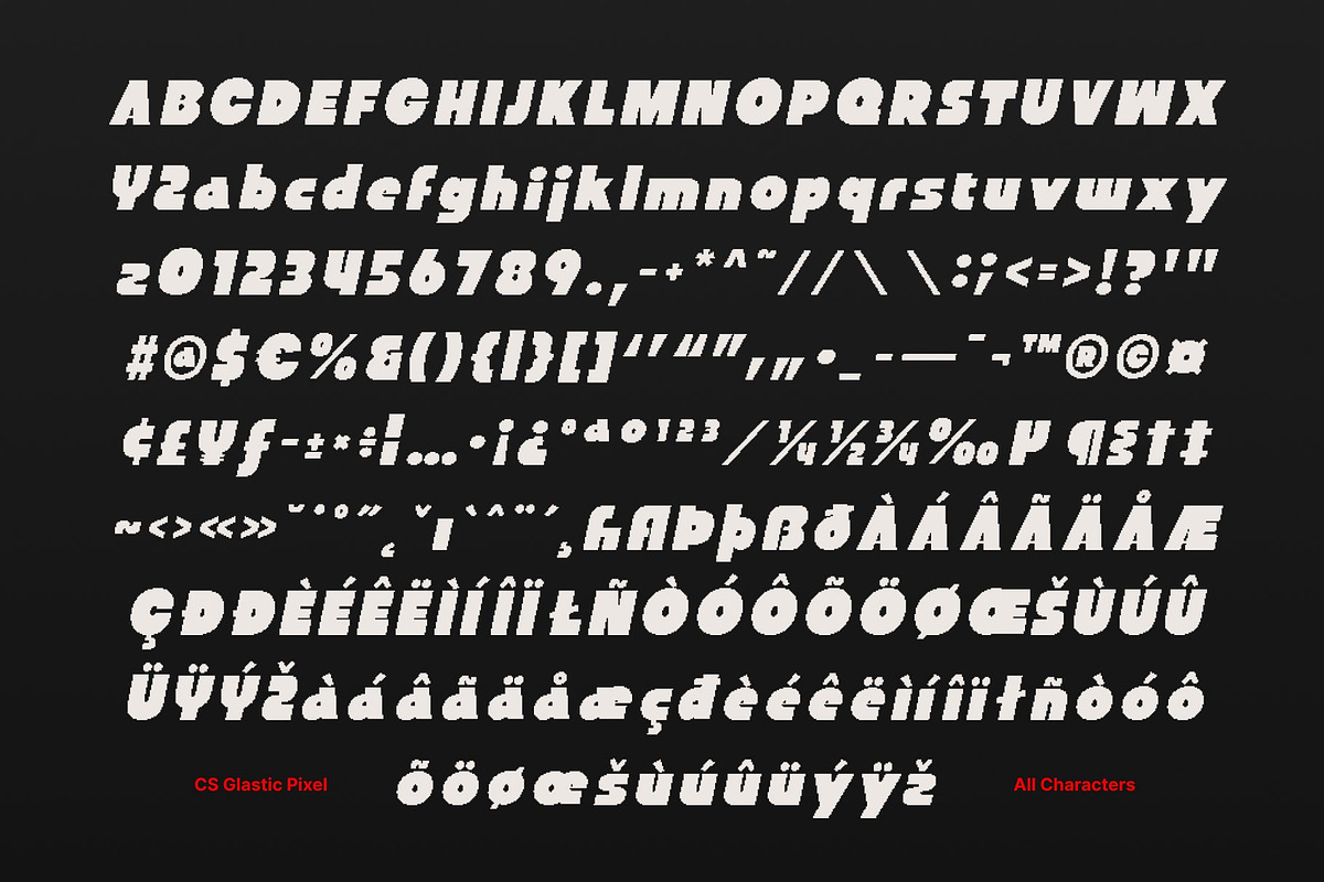 CS Glastic Pixel, a Sans Serif Font by Craft Supply Co. (Photo 8 of 8)