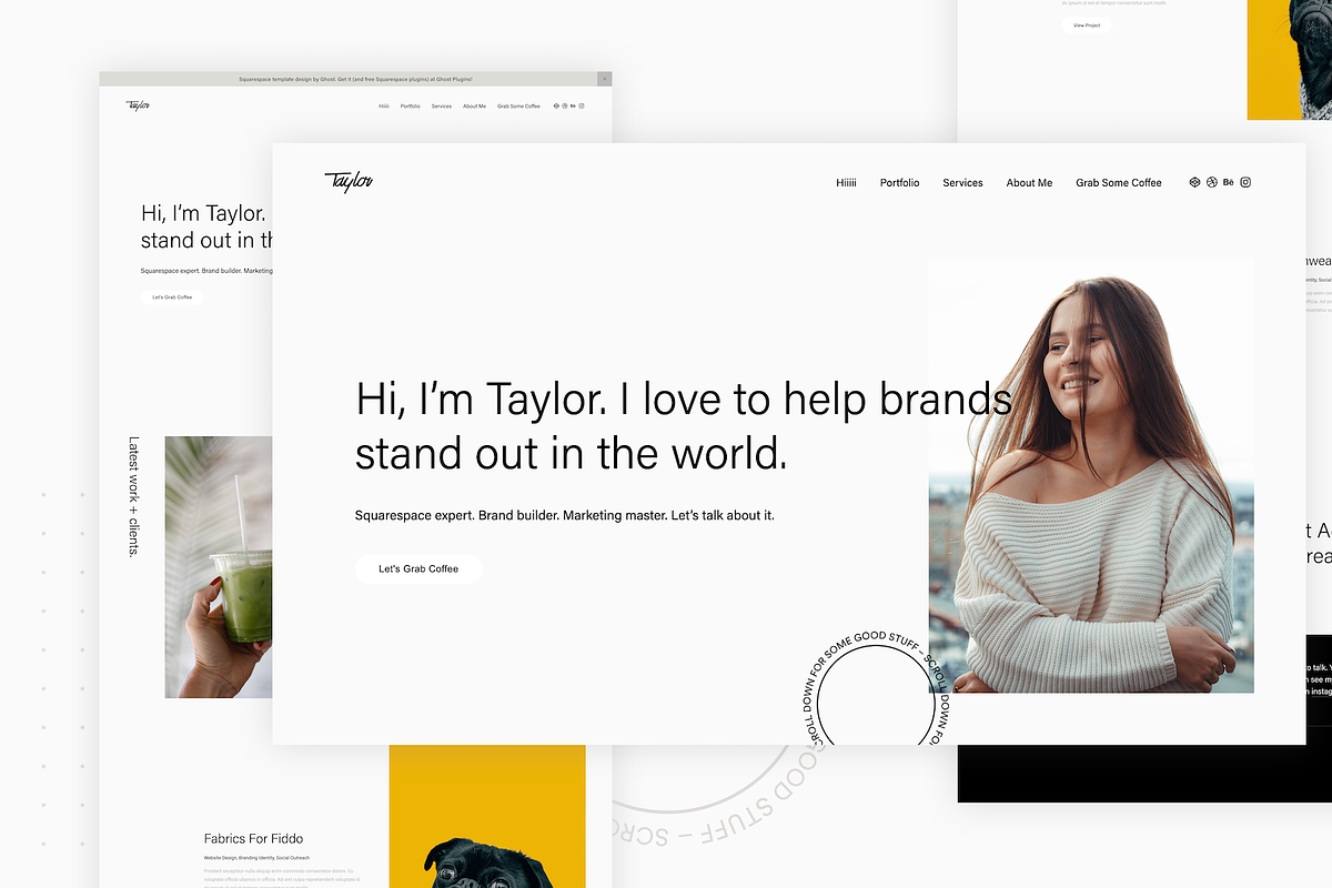 Taydio Squarespace Template, a Websites & App Template by Ghost Plugins