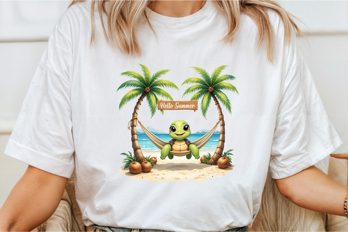 Hello Summer, Summer Turtle PNG, an Illustration by Libby Wishes (Photo 2 of 4)