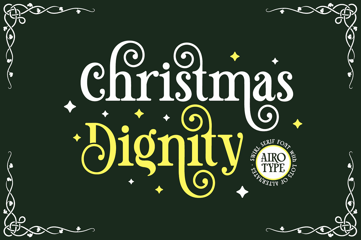 Christmas Dignity - Swirl Serif Font, a Serif Font by Airotype (Photo 1 of 15)