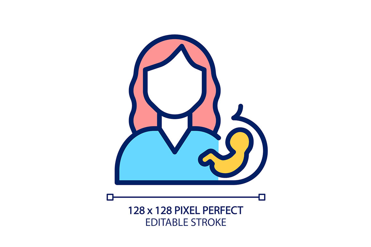 Prenatal care pixel perfect RGB, an Outline Icon by IMG Visuals