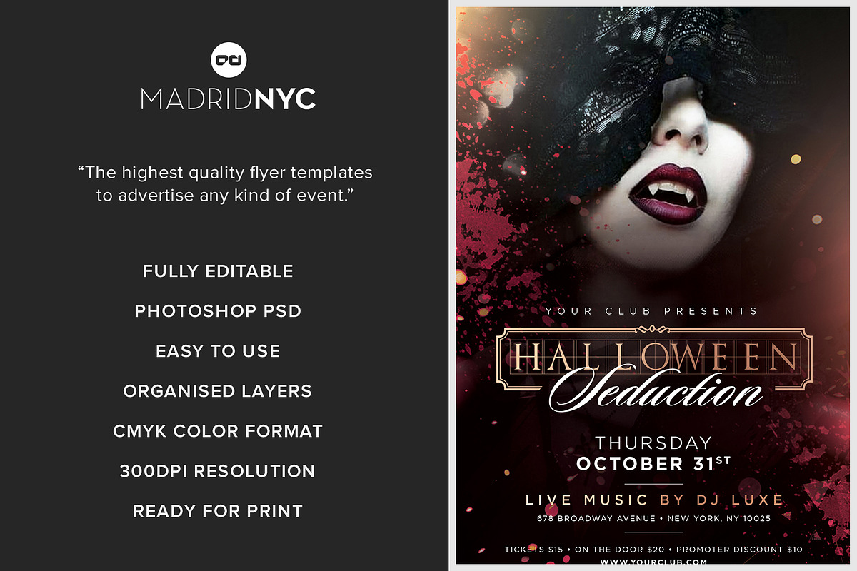 Halloween Flyer, a Flyer Template by MadridNYC (Photo 2 of 3)