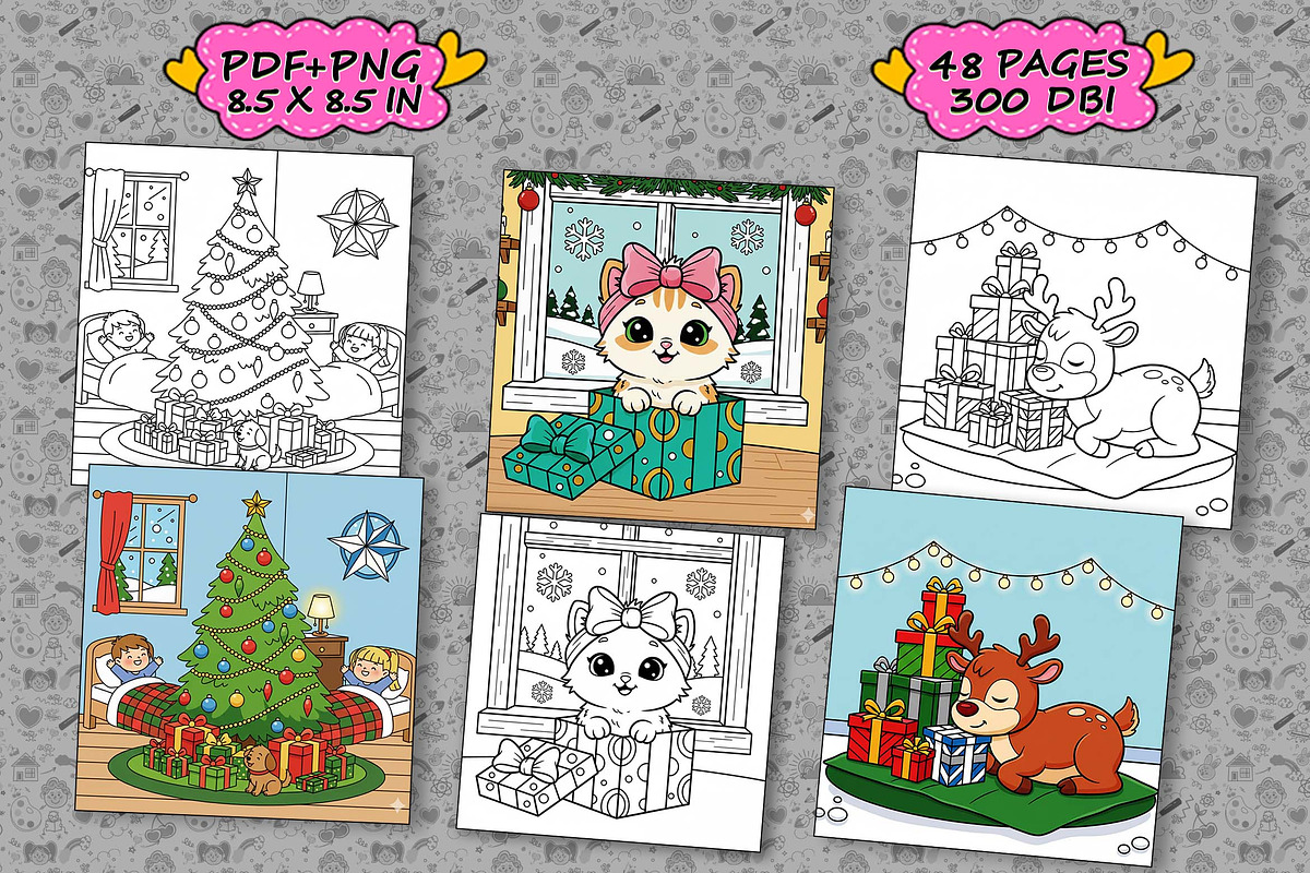 Christmas Stress Relief Book Pages, an Illustration by one-touch (Photo 2 of 7)