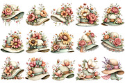 Whimsical Spring Floral Hat Clipart, an Illustration by OK Design (Thumbnail 3 of 6)