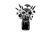 Wildflower Mason Jar SVG Bundle, an Illustration by Designs_River (Thumbnail 2 of 31)