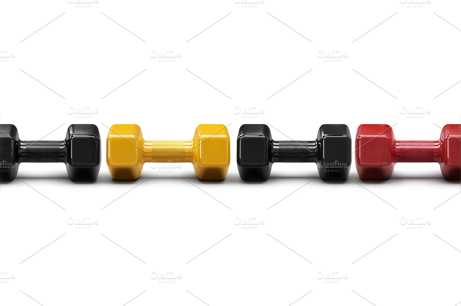 A 3D illustration of a dumbbell in, a Sports & Recreation Photo by ZinetroN