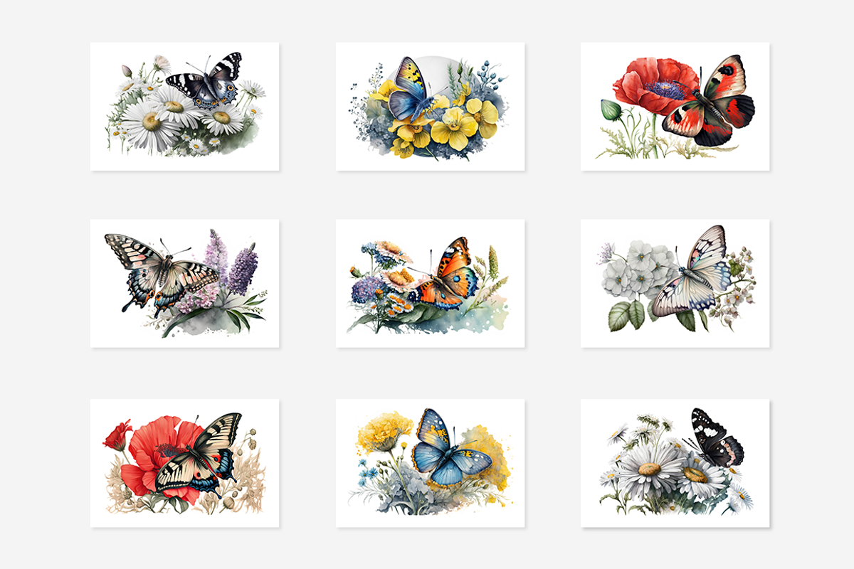 Summer Floral Watercolor Collection, a Seasonal Illustration by artsy-fartsy (Photo 4 of 7)