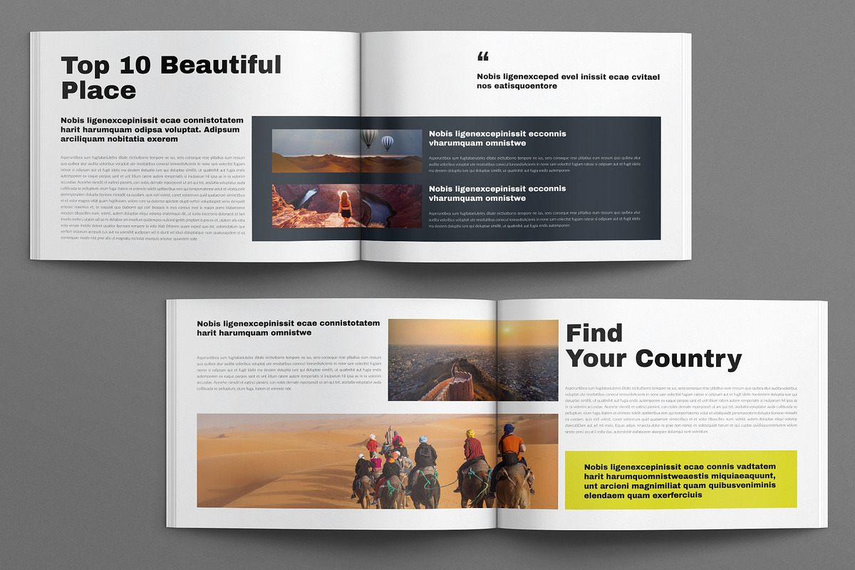 Travel Magazine Template Landscape, a Magazine Template by E-Type (Photo 3 of 7)