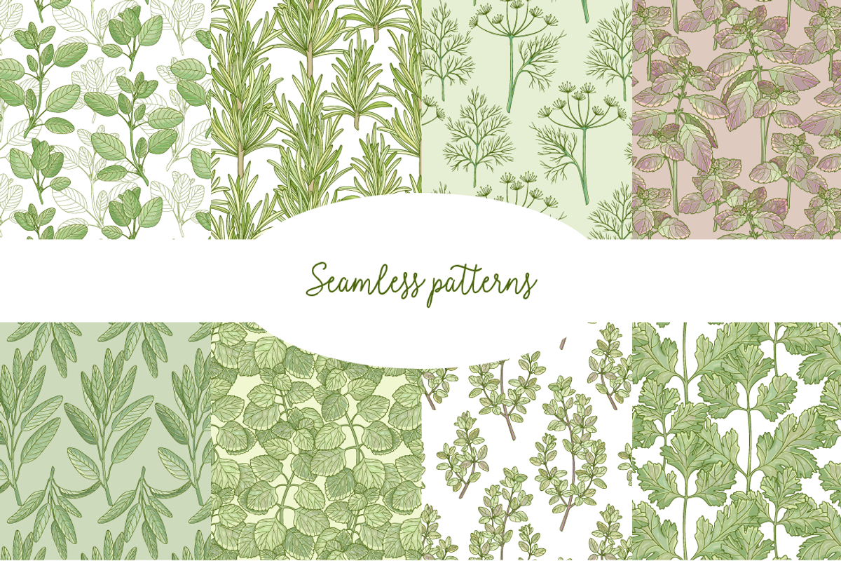 Kitchen herbs set, a Food Illustration by zmeizza (Photo 7 of 7)
