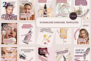 Skincare Canva Instagram Carousel, a Social Media Template by MOAROShop (Thumbnail 9 of 10)