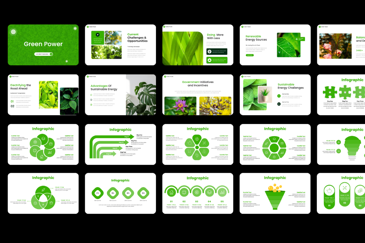 Green Power Nature Powerpoint, a Presentation Template by Hammad Arif (Photo 2 of 3)