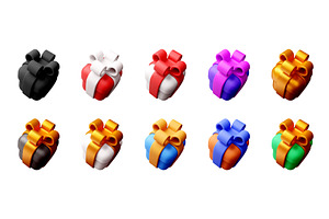 Set of colorful 3d icon gift box, an Object Illustration by Abscent