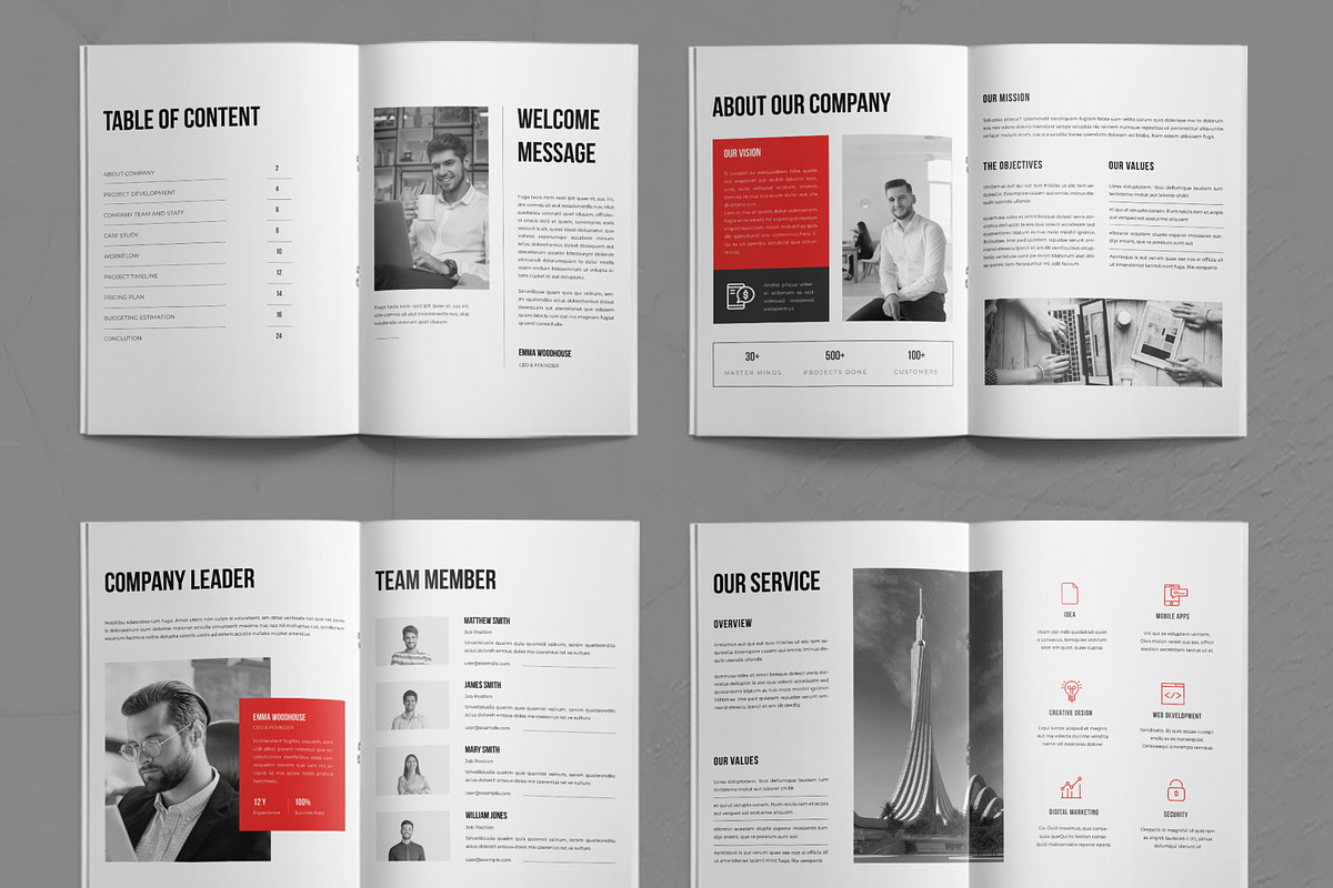 Corporate Brochure Template, a Brochure Template by ContestDesign (Photo 3 of 4)