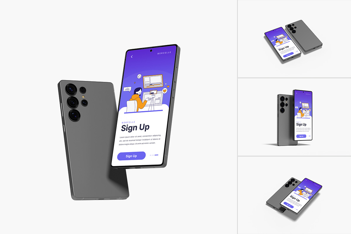 Samsung Galaxy S25 Ultra Mockup, a Device Mockup by suciamairastd (Photo 1 of 5)