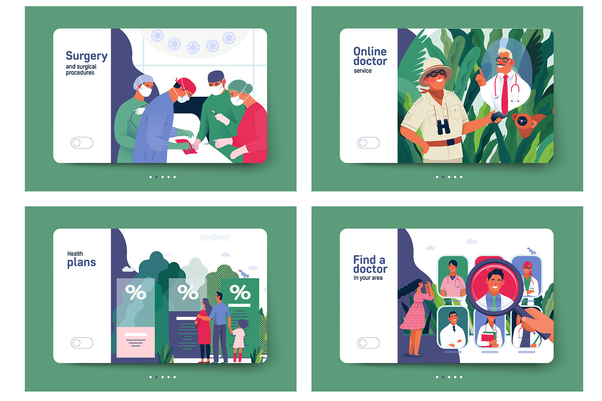 Part 2 Medical website illustrations, a Healthcare Illustration by Grivina's shop (Photo 32 of 37)