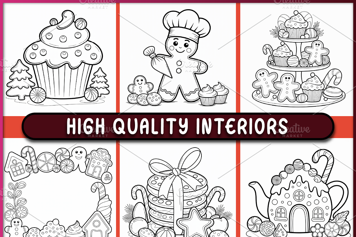 Bold and Easy Gingerbread Bakery, a Seasonal Illustration by Ink Gallery (Photo 4 of 4)