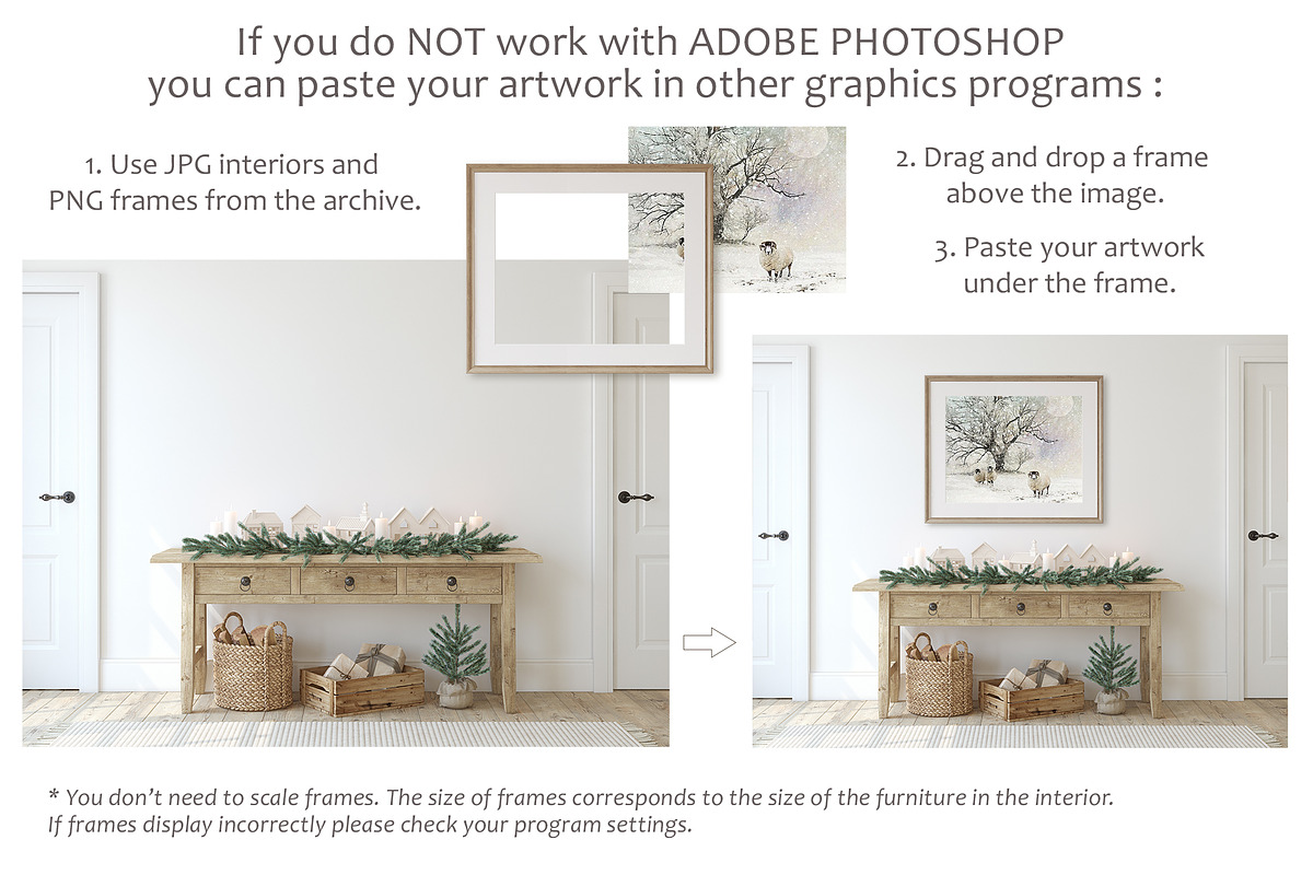 CHRISTMAS TIME Wall&Frame Mockups, a Household Mockup by MyHomeMockups (Photo 11 of 12)