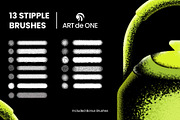 13 High-Quality Stipple Brushes, a Brushes & More by artdeone (Thumbnail 4 of 5)