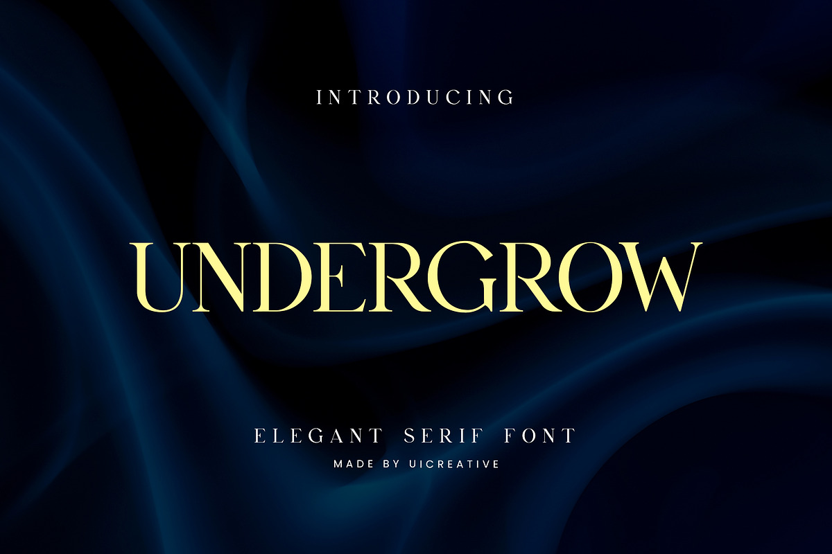 Undergrow Elegant Serif Font, a Serif Font by UICreative (Photo 1 of 13)