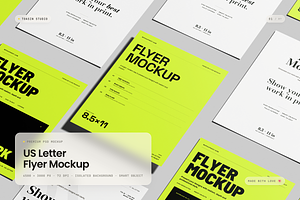 US Letter Flyer Mockup, an Advertising Mockup by Toasin Studio