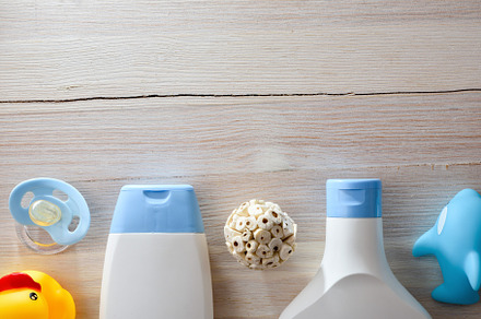 baby toiletries on white table with water and foam, a Health & Medical Photo by Davizro's Market