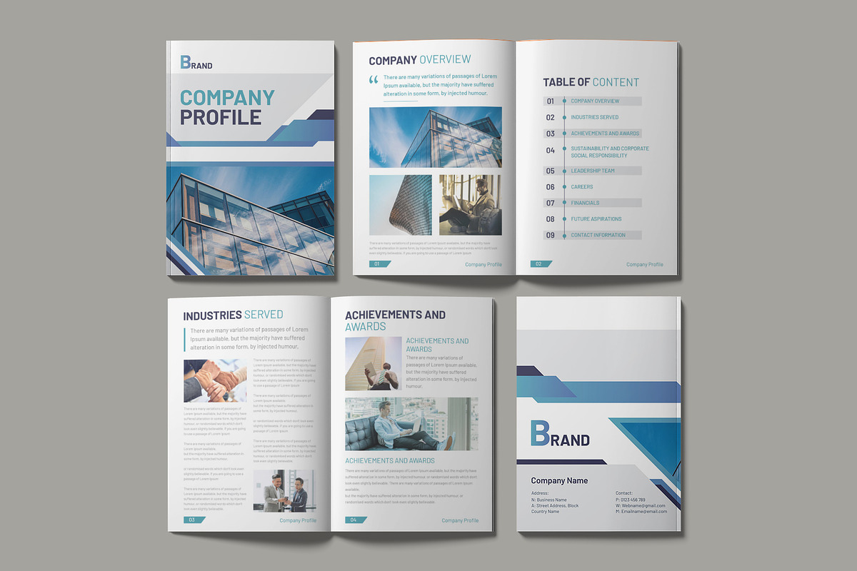 Pages company profile brochure, a Brochure Template by Kazi Hossain (Photo 1 of 6)