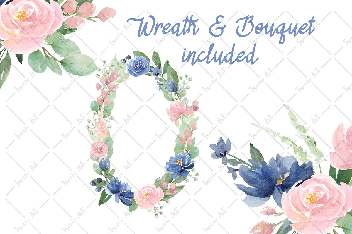 Blush and Blue Flowers, an Illustration by Graphic Blue Bird (Photo 4 of 8)