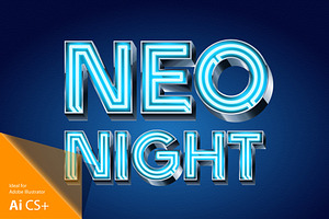 Realistic vector neon alphabet 1