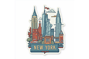 Prompt 50 Retro US Cityscape Icons, a Decorative Illustration by Creative design (Thumbnail 2 of 7)