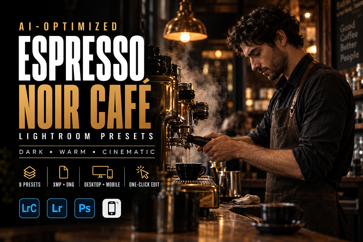 Espresso Noir Café Lightroom Presets, a Preset Add-On by AAA Presets (Photo 1 of 15)