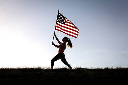 Patriotic Man Holding Sparklers preview 5