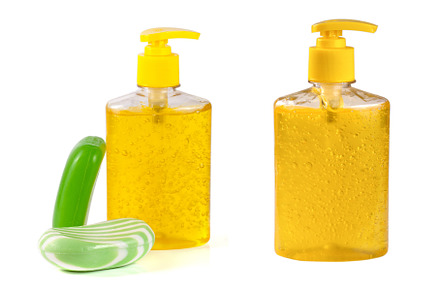 Soap liquid and solid isolated on, a Beauty & Fashion Photo by NataPhoto