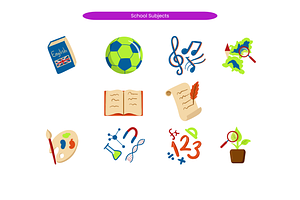 School Subjects, an Education Illustration by Creathub Studio